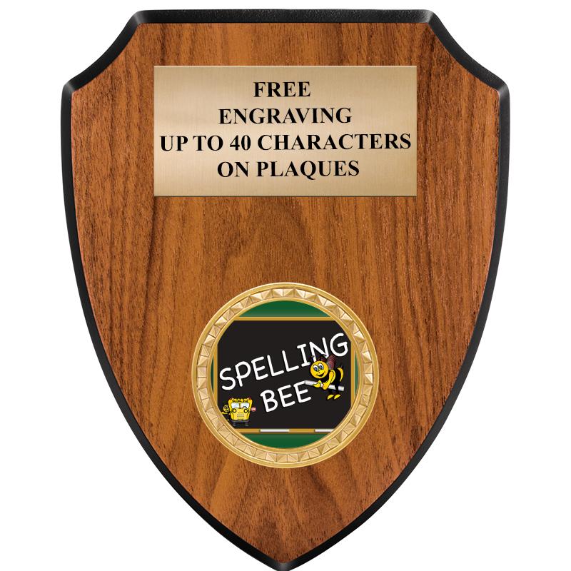 6"X7.5" WOOD SHIELD INSERT PLQ