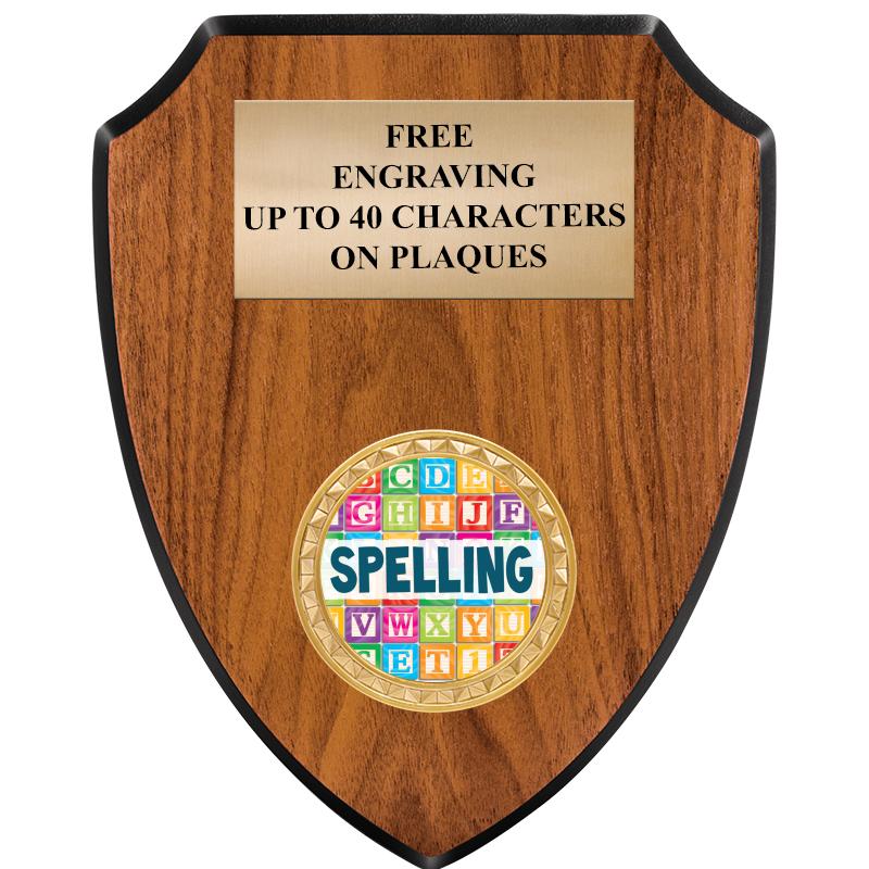 6"X7.5" WOOD SHIELD INSERT PLQ