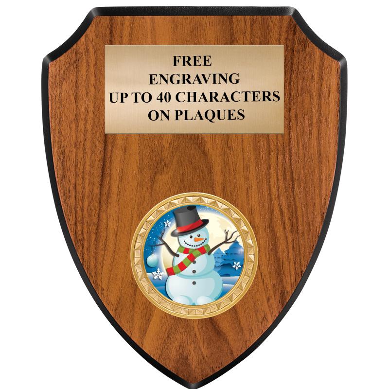 6"X7.5" WOOD SHIELD INSERT PLQ