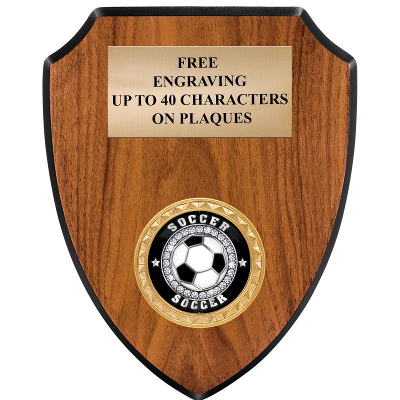 6"X7.5" WOOD SHIELD INSERT PLQ