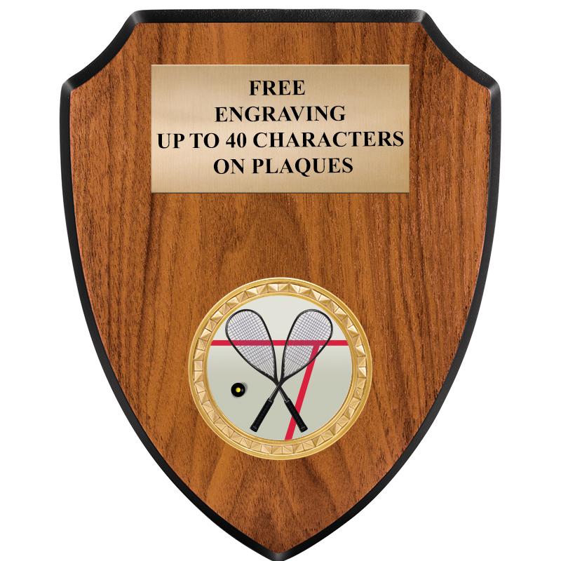 6"X7.5" WOOD SHIELD INSERT PLQ