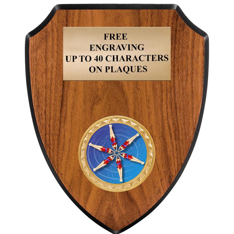 6"X7.5" WOOD SHIELD INSERT PLQ