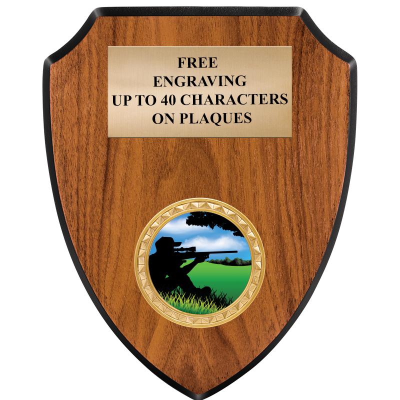 6"X7.5" WOOD SHIELD INSERT PLQ