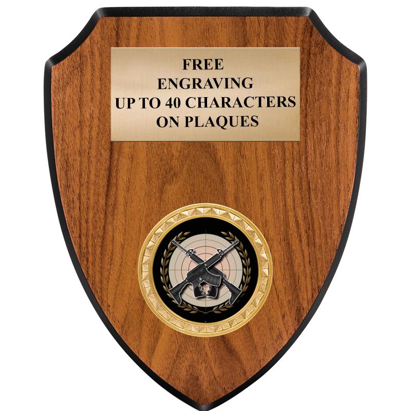 6"X7.5" WOOD SHIELD INSERT PLQ