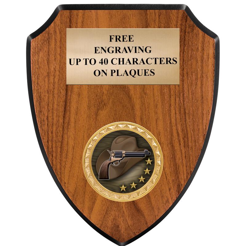 6"X7.5" WOOD SHIELD INSERT PLQ