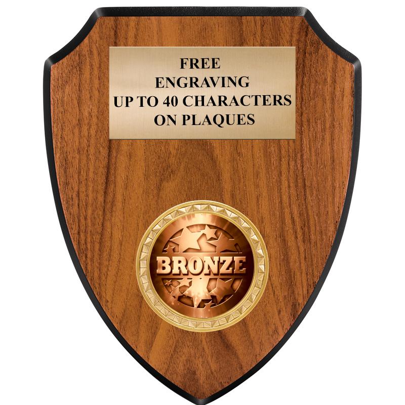 6"X7.5" WOOD SHIELD INSERT PLQ