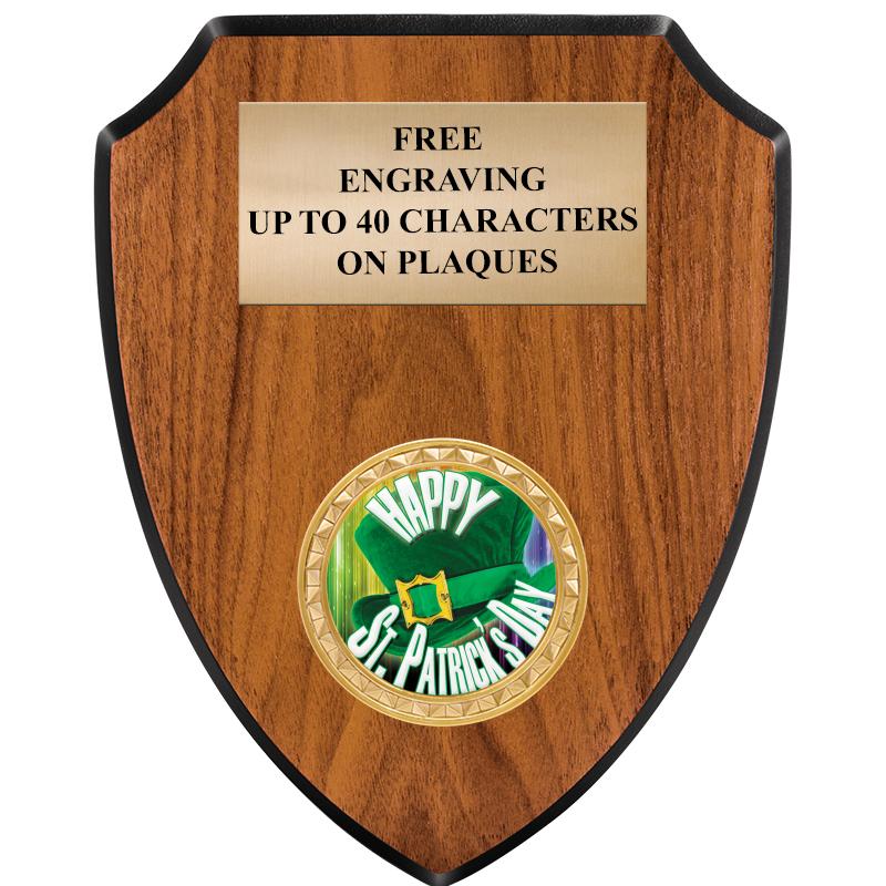 6"X7.5" WOOD SHIELD INSERT PLQ