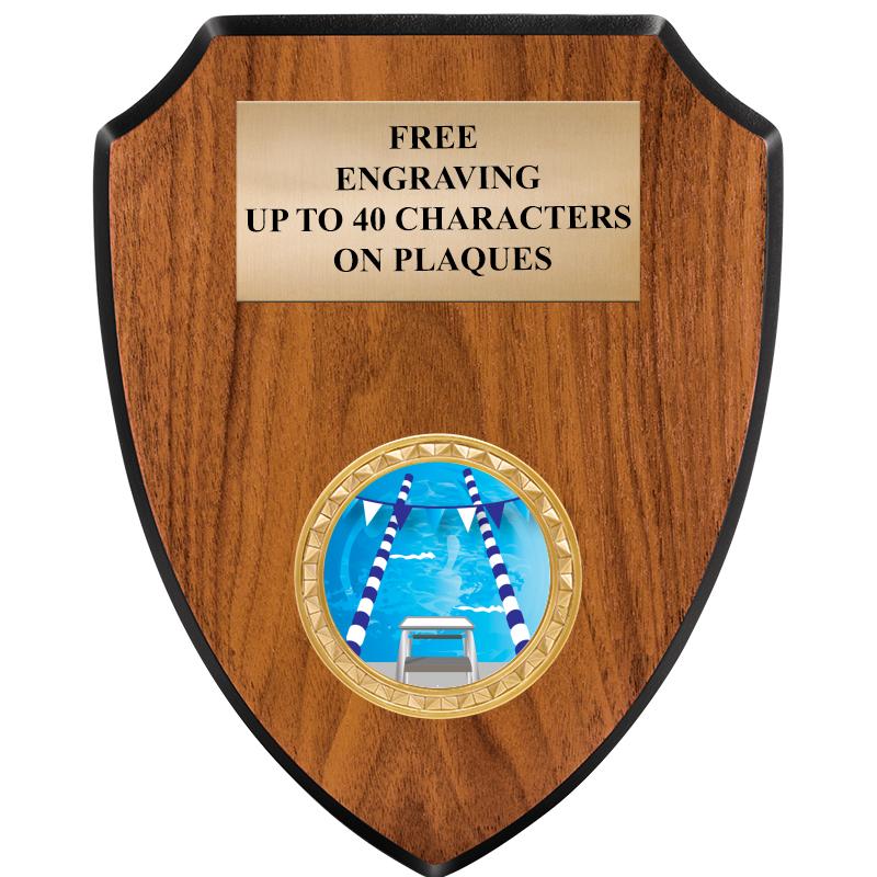 6"X7.5" WOOD SHIELD INSERT PLQ