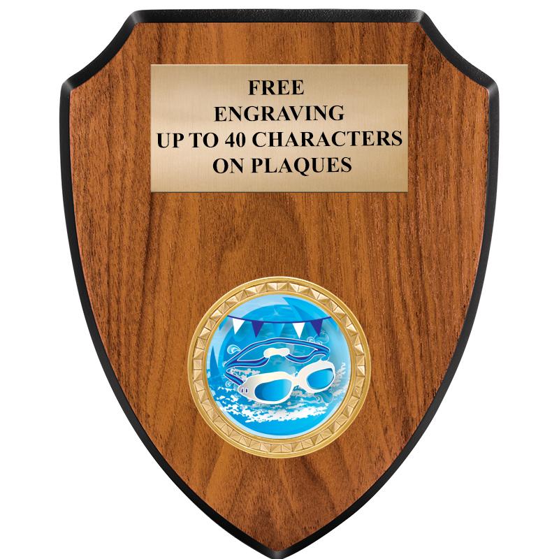 6"X7.5" WOOD SHIELD INSERT PLQ