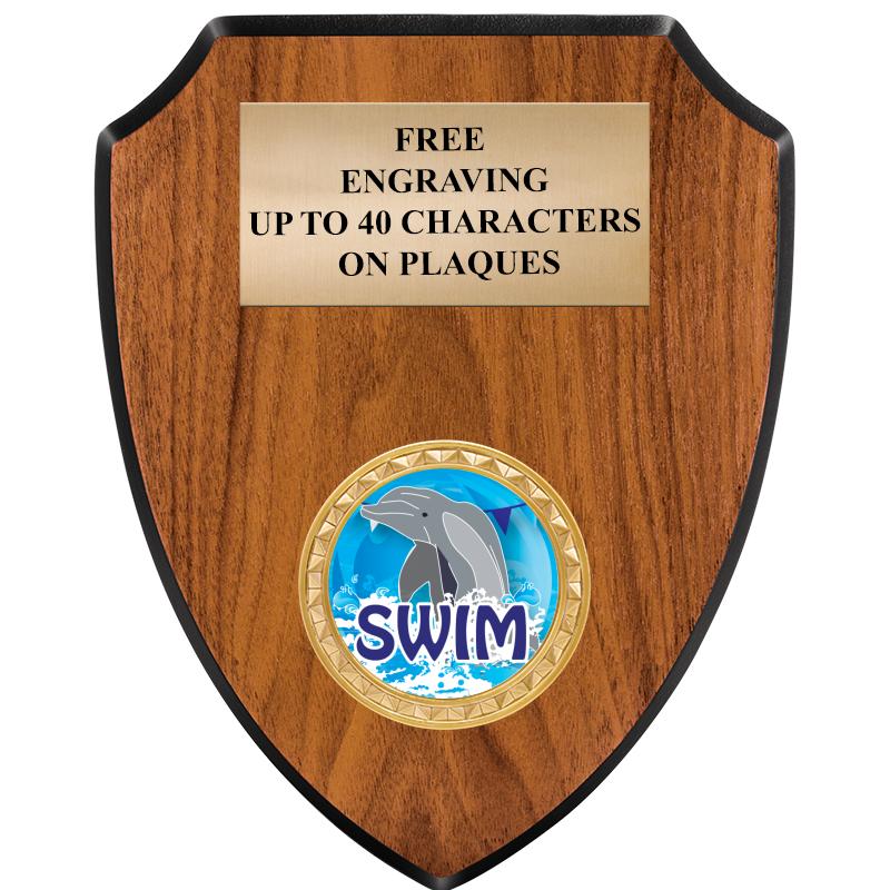 6"X7.5" WOOD SHIELD INSERT PLQ