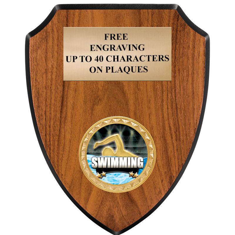 6"X7.5" WOOD SHIELD INSERT PLQ