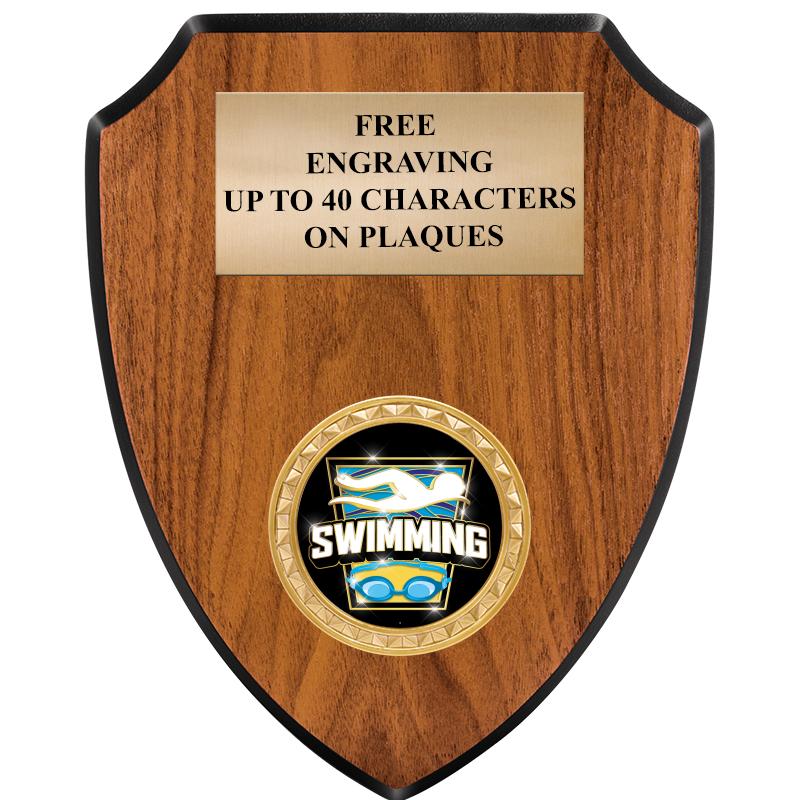 6"X7.5" WOOD SHIELD INSERT PLQ