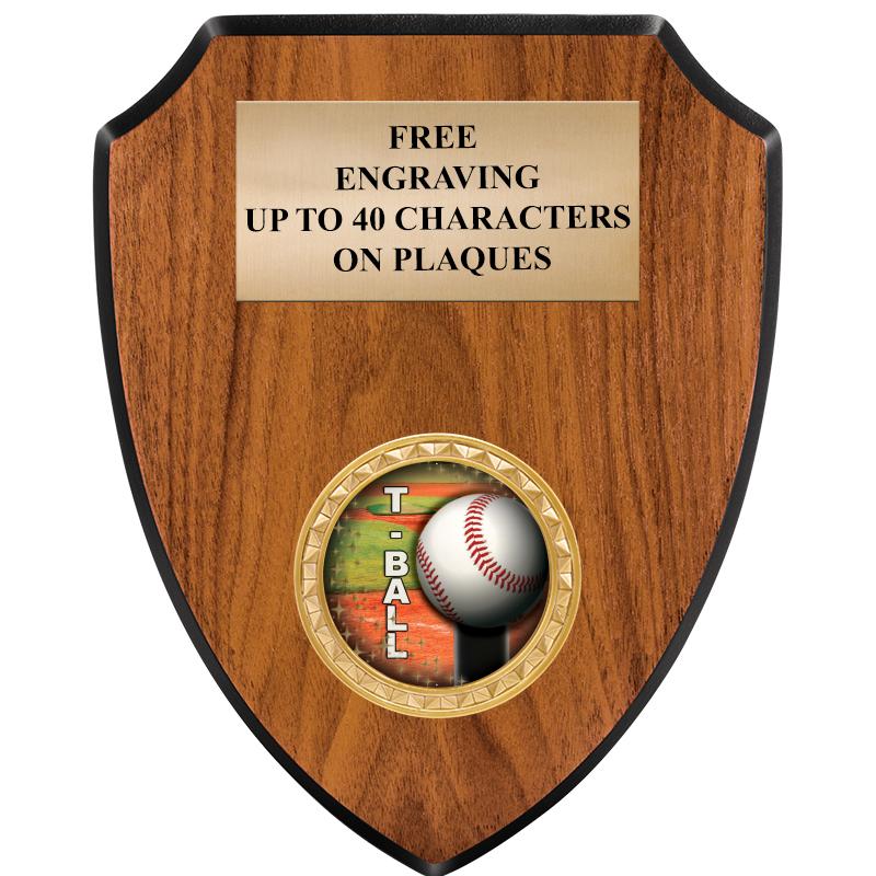 6"X7.5" WOOD SHIELD INSERT PLQ