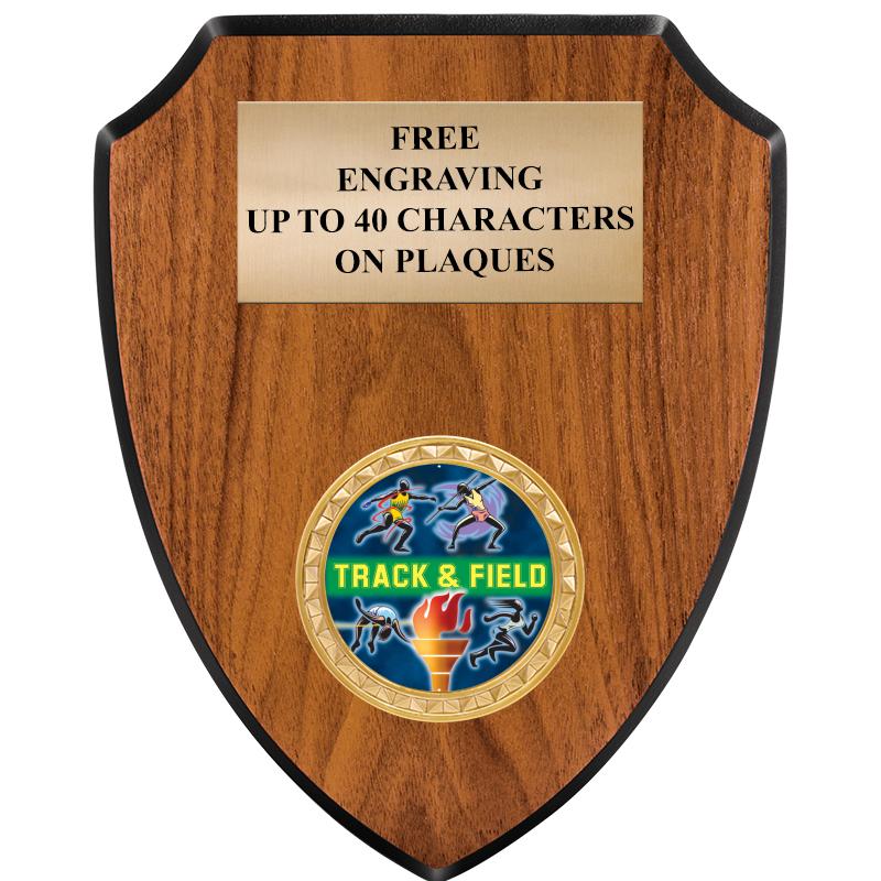 6"X7.5" WOOD SHIELD INSERT PLQ