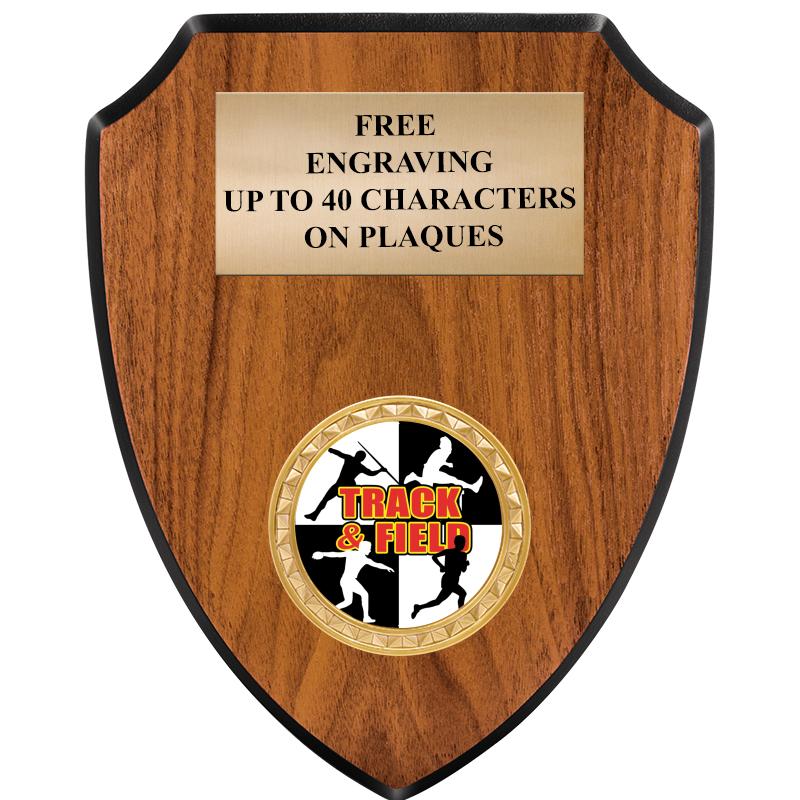 6"X7.5" WOOD SHIELD INSERT PLQ