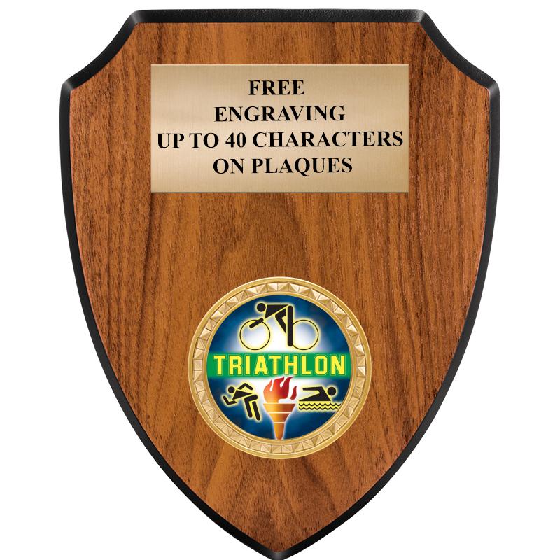 6"X7.5" WOOD SHIELD INSERT PLQ