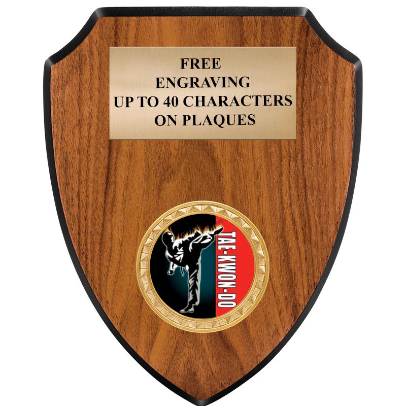 6"X7.5" WOOD SHIELD INSERT PLQ