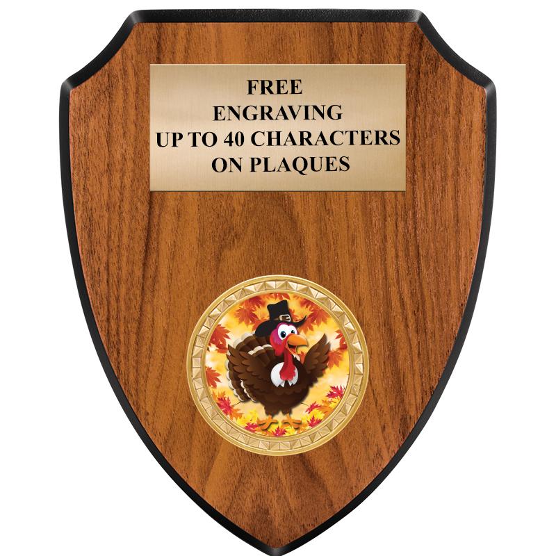 6"X7.5" WOOD SHIELD INSERT PLQ