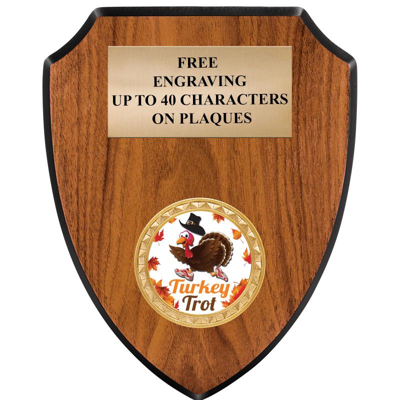 6"X7.5" WOOD SHIELD INSERT PLQ