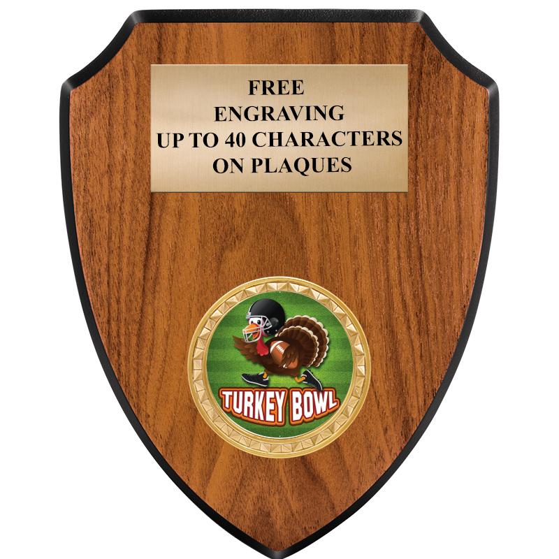 6"X7.5" WOOD SHIELD INSERT PLQ