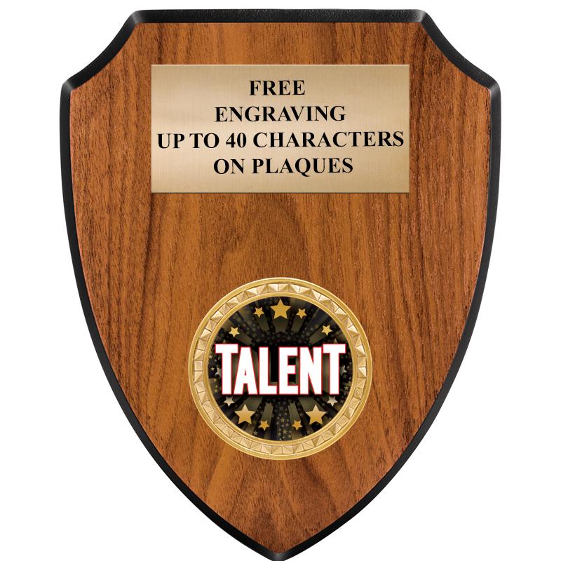 6"X7.5" WOOD SHIELD INSERT PLQ