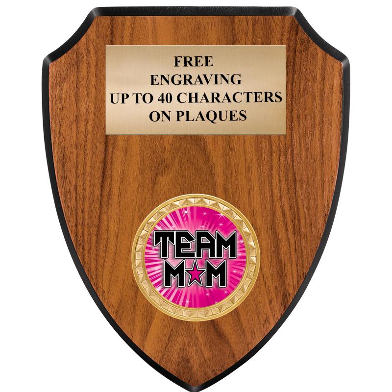 6"X7.5" WOOD SHIELD INSERT PLQ