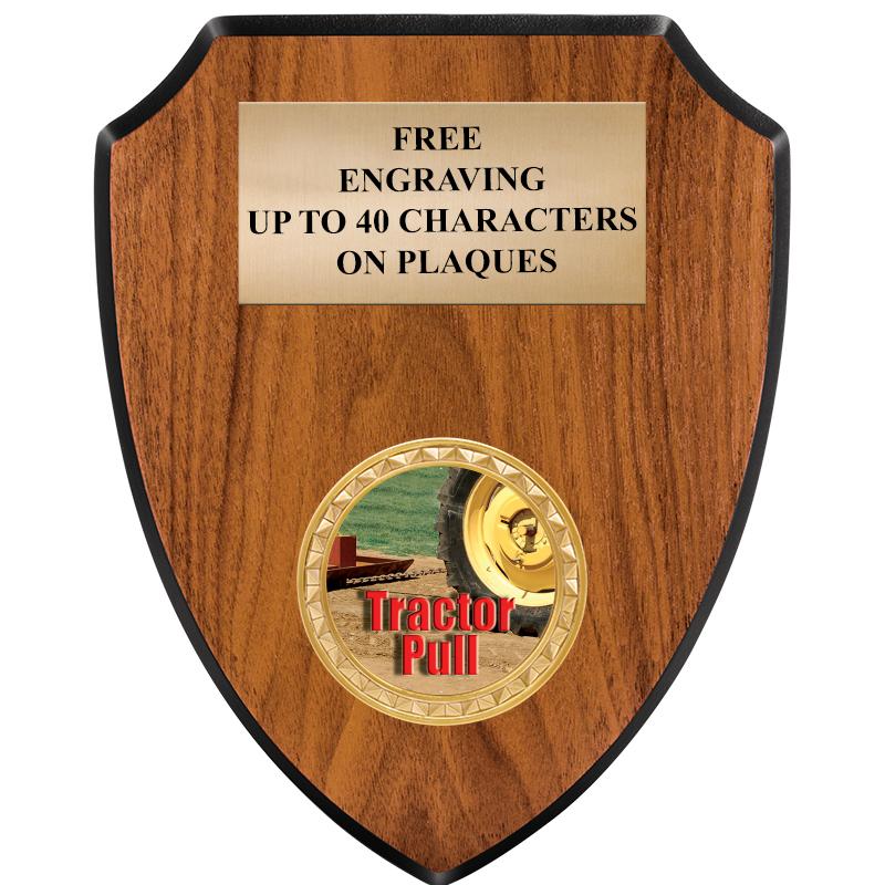 6"X7.5" WOOD SHIELD INSERT PLQ