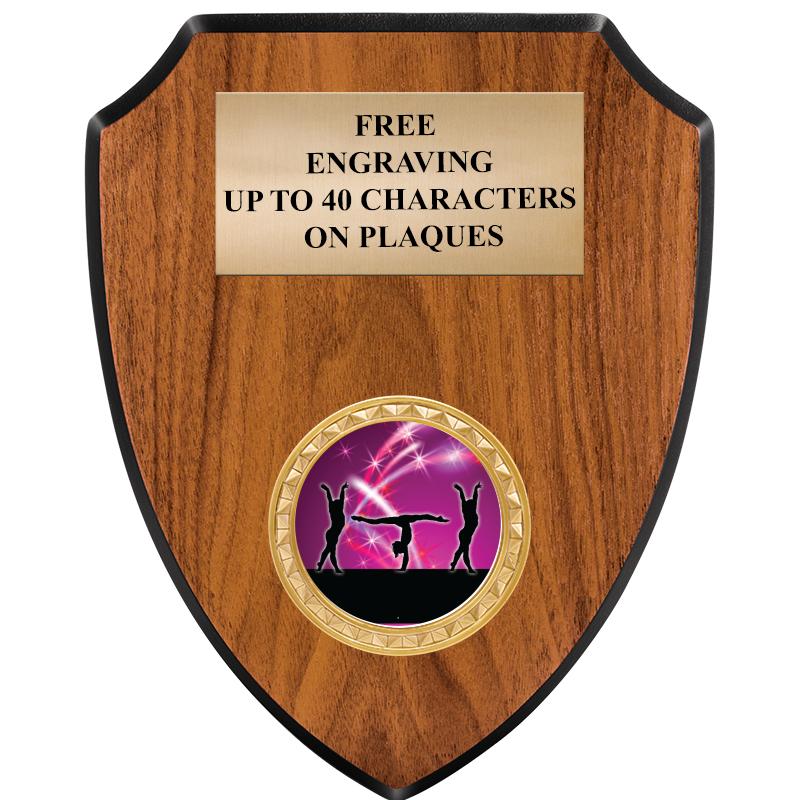 6"X7.5" WOOD SHIELD INSERT PLQ