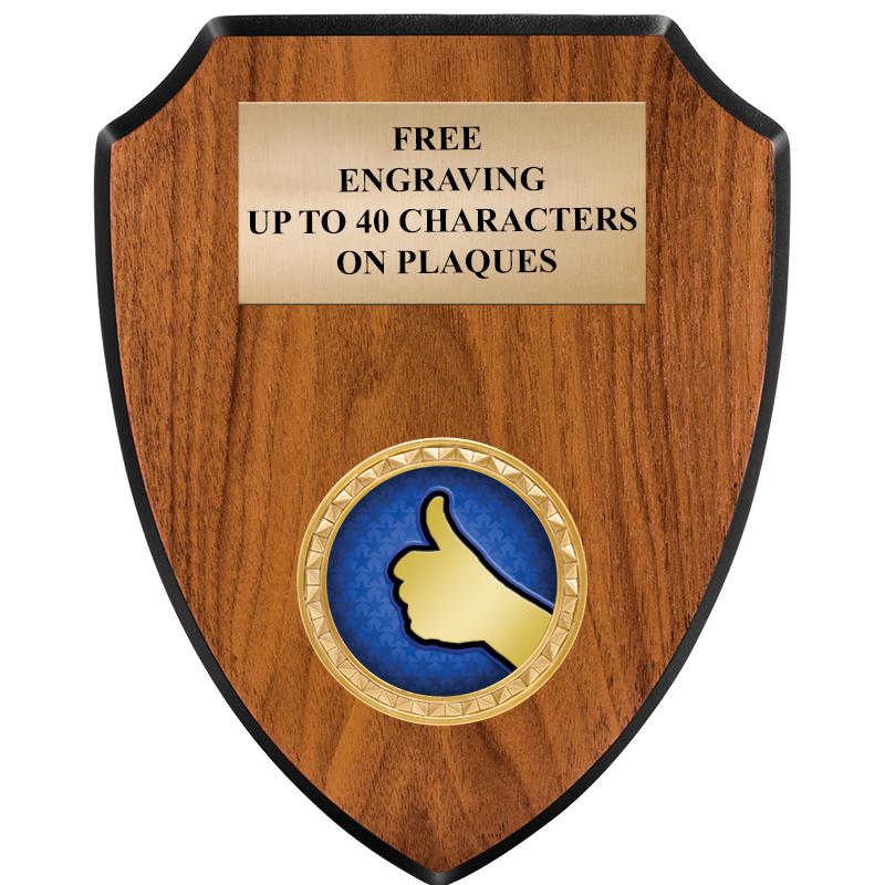 6"X7.5" WOOD SHIELD INSERT PLQ