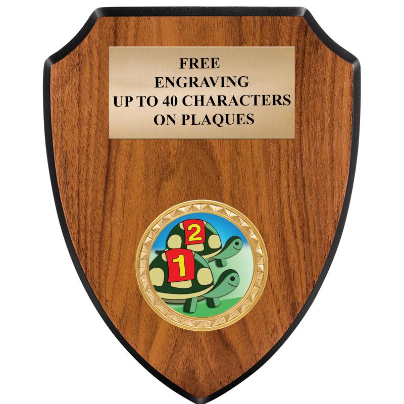 6"X7.5" WOOD SHIELD INSERT PLQ