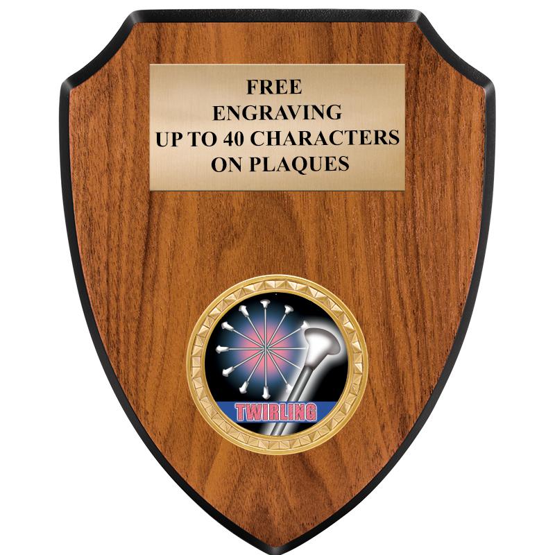 6"X7.5" WOOD SHIELD INSERT PLQ