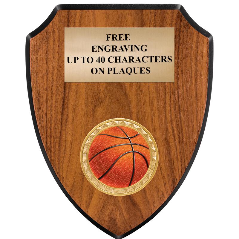 6"X7.5" WOOD SHIELD INSERT PLQ