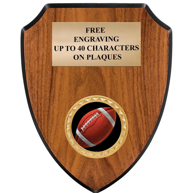 6"X7.5" WOOD SHIELD INSERT PLQ