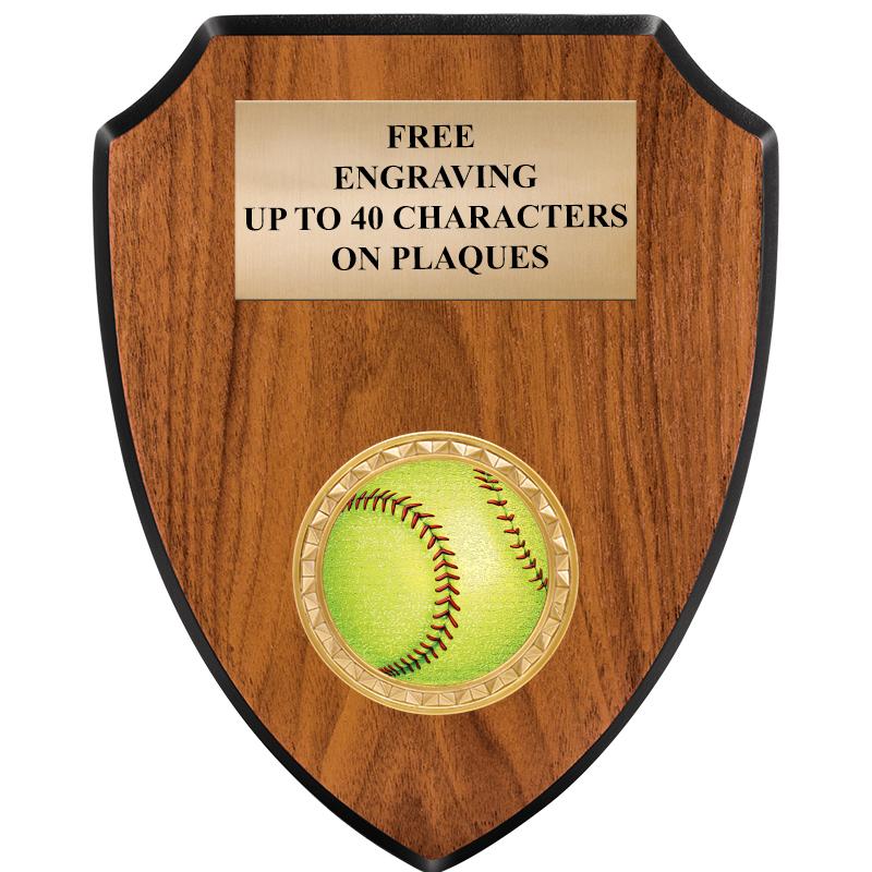 6"X7.5" WOOD SHIELD INSERT PLQ