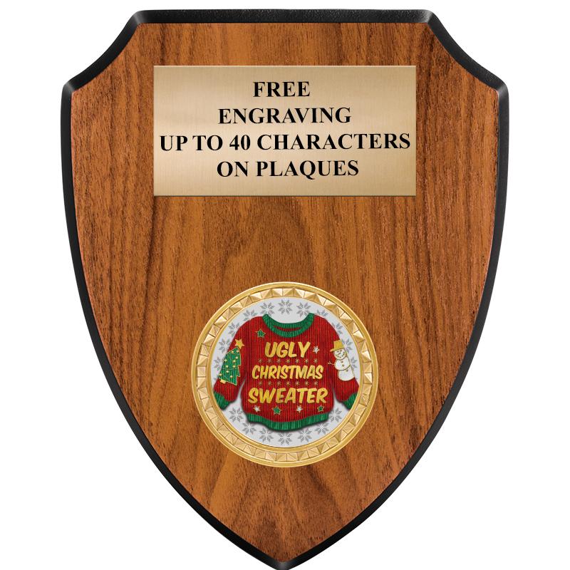 6"X7.5" WOOD SHIELD INSERT PLQ