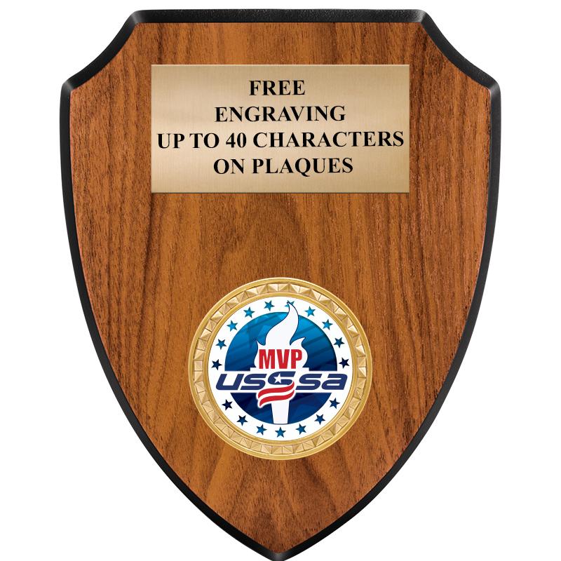 6"X7.5" WOOD SHIELD INSERT PLQ