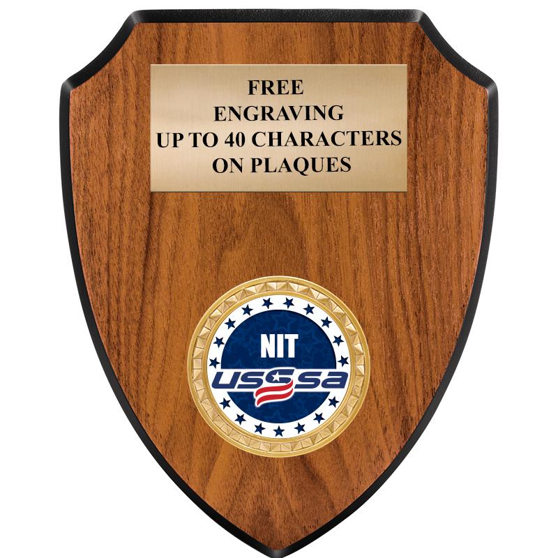 6"X7.5" WOOD SHIELD INSERT PLQ