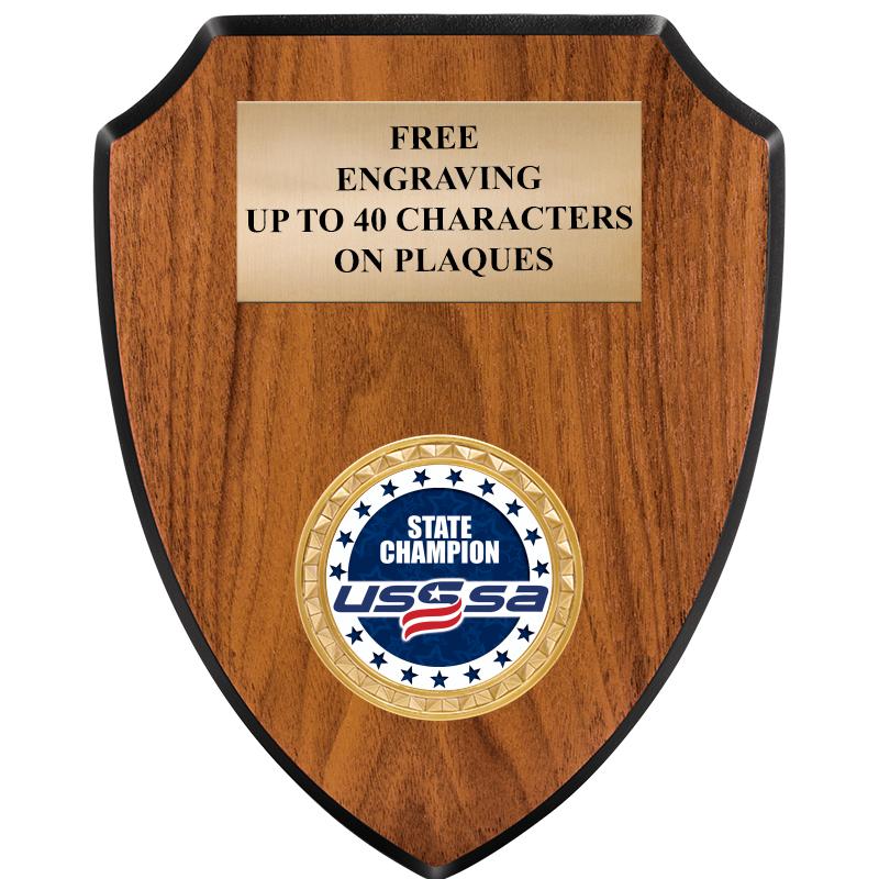 6"X7.5" WOOD SHIELD INSERT PLQ