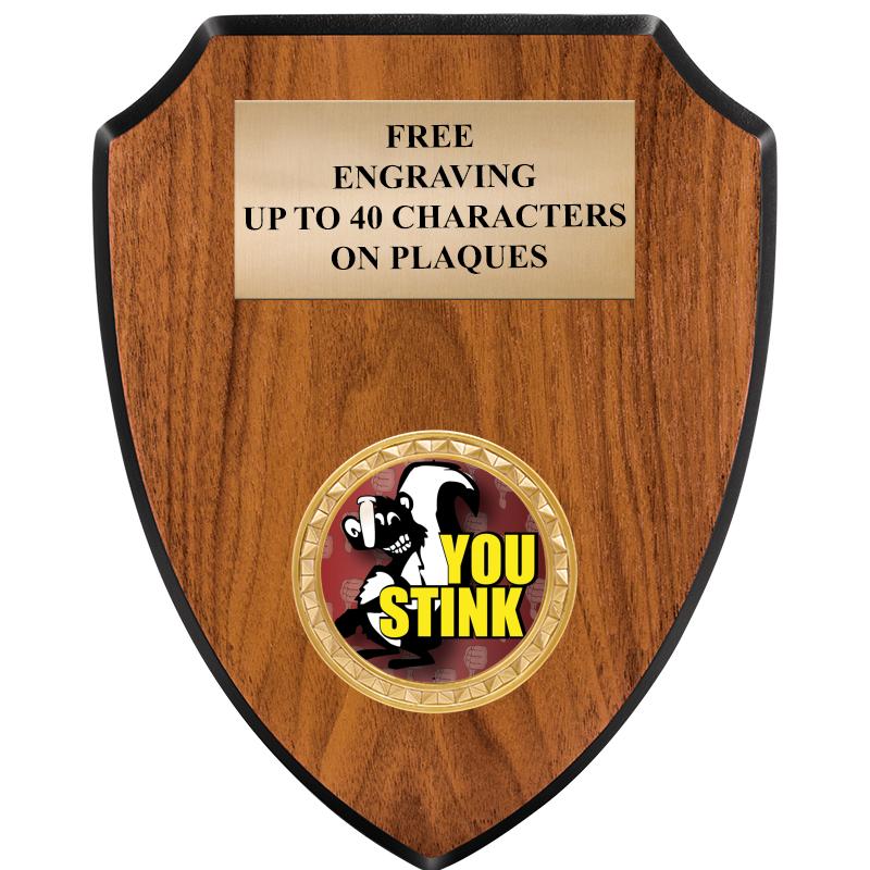 6"X7.5" WOOD SHIELD INSERT PLQ