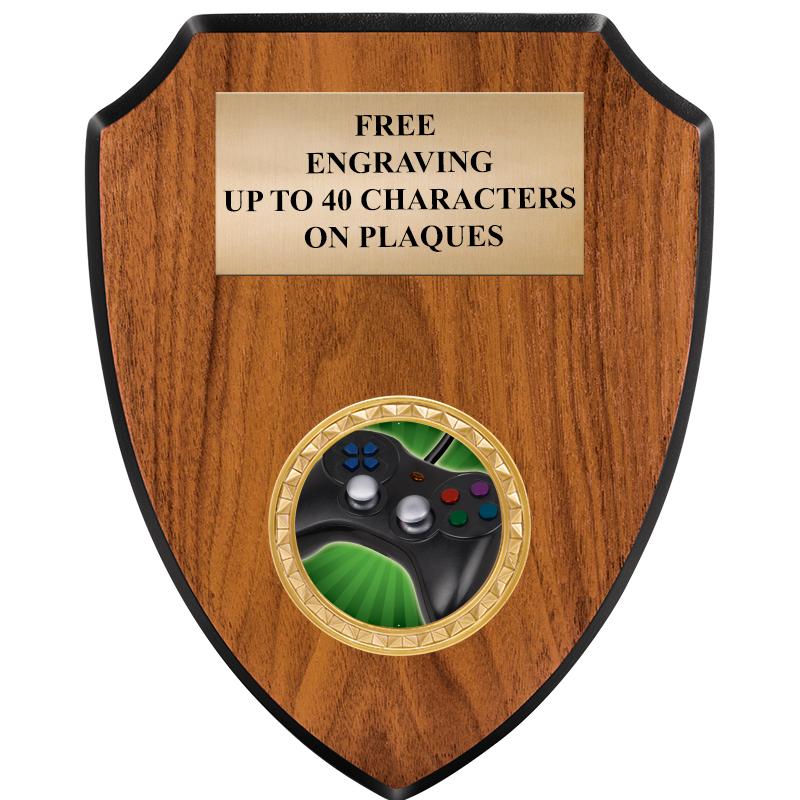 6"X7.5" WOOD SHIELD INSERT PLQ