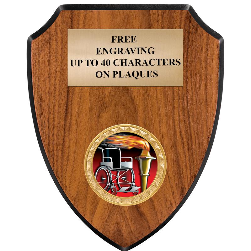 6"X7.5" WOOD SHIELD INSERT PLQ