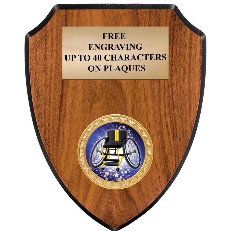 6"X7.5" WOOD SHIELD INSERT PLQ