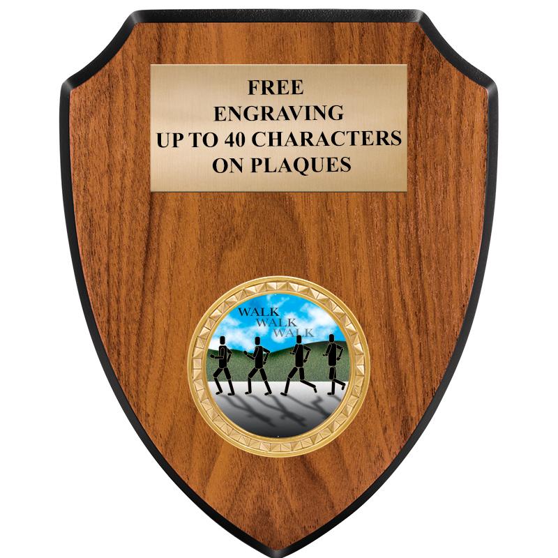 6"X7.5" WOOD SHIELD INSERT PLQ