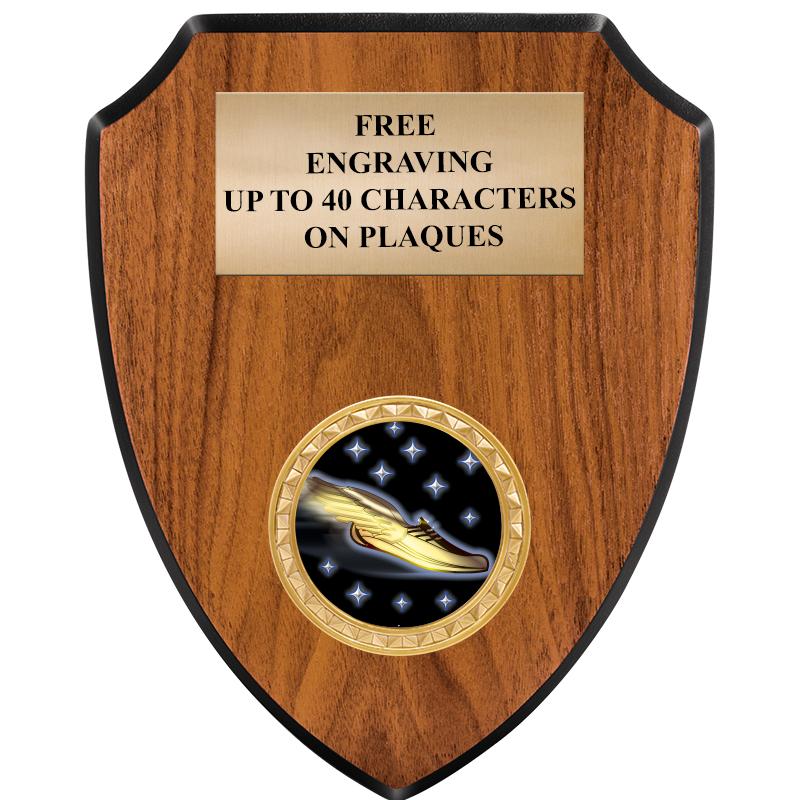 6"X7.5" WOOD SHIELD INSERT PLQ