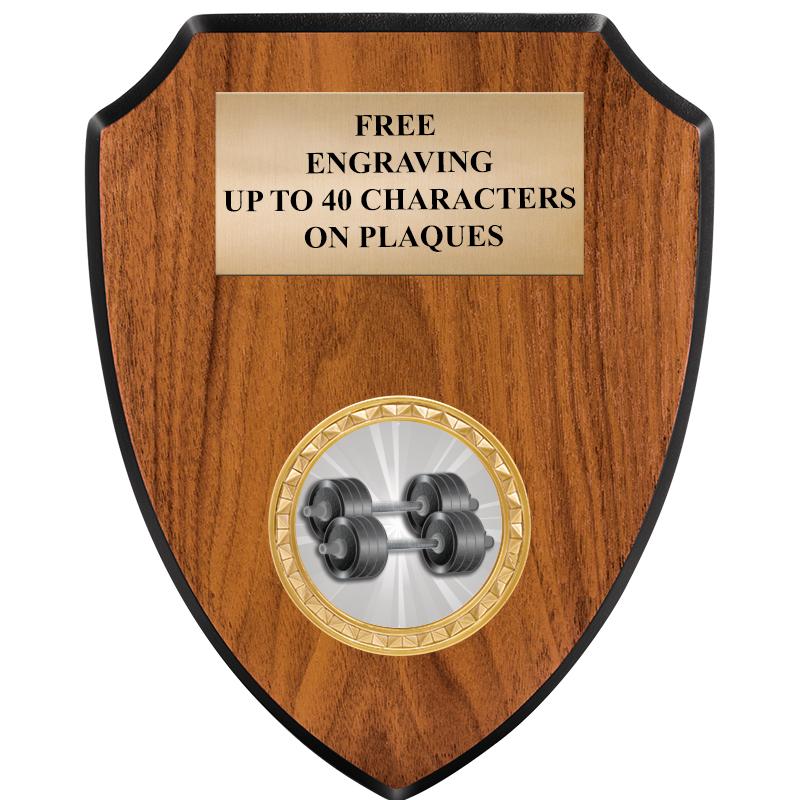 6"X7.5" WOOD SHIELD INSERT PLQ