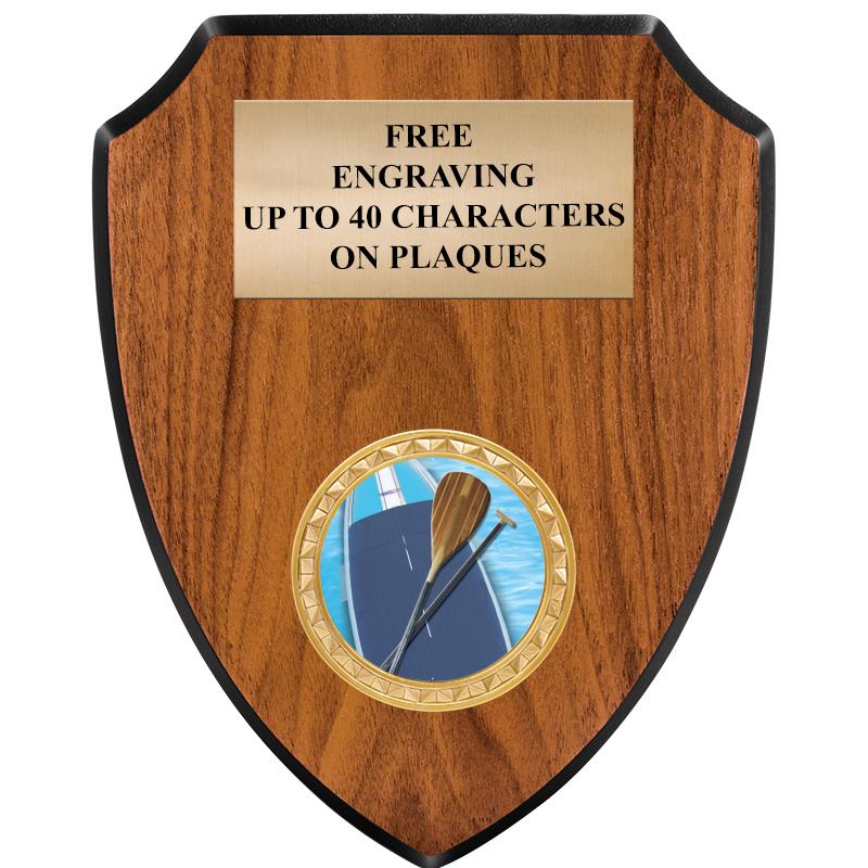 6"X7.5" WOOD SHIELD INSERT PLQ