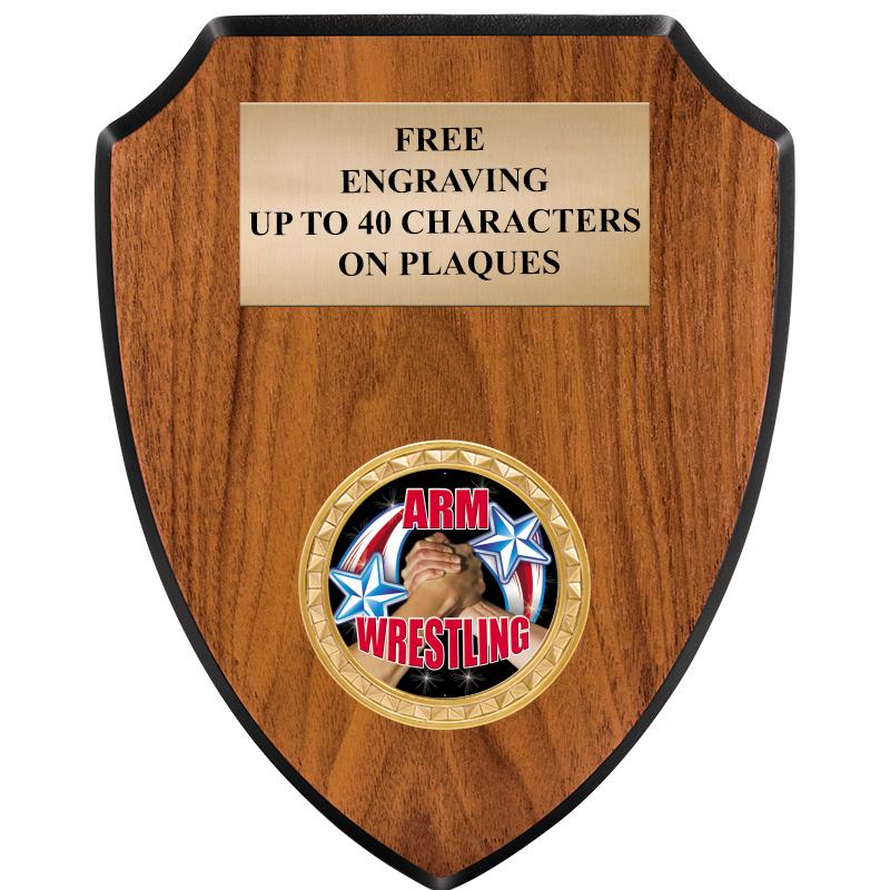 6"X7.5" WOOD SHIELD INSERT PLQ