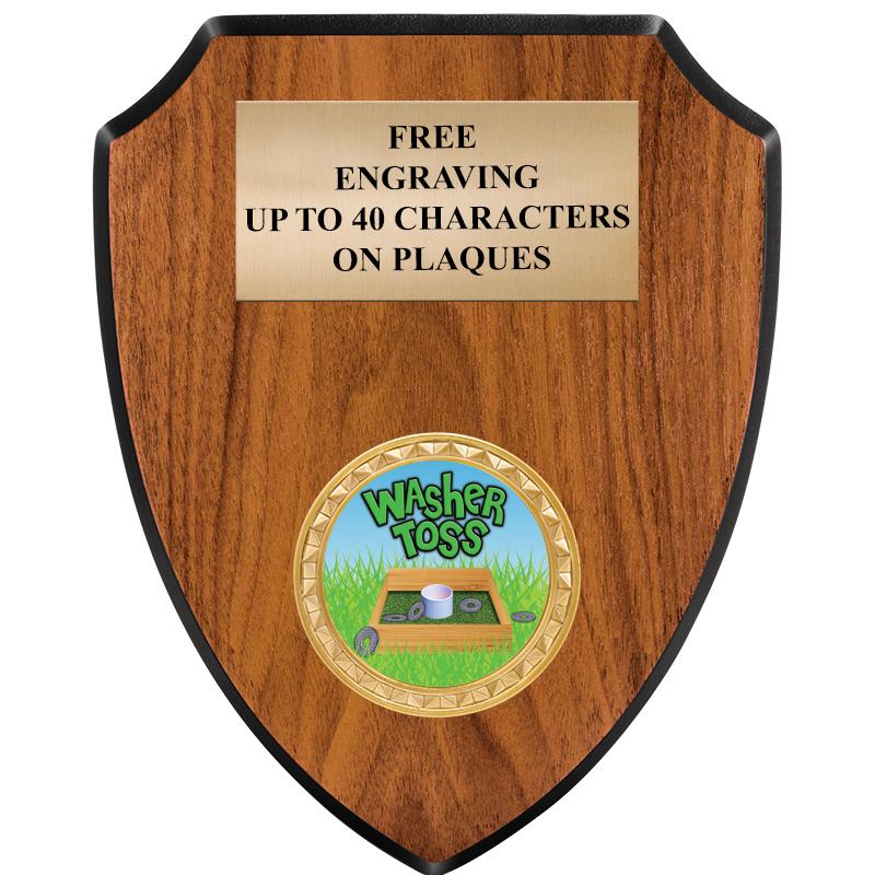 6"X7.5" WOOD SHIELD INSERT PLQ