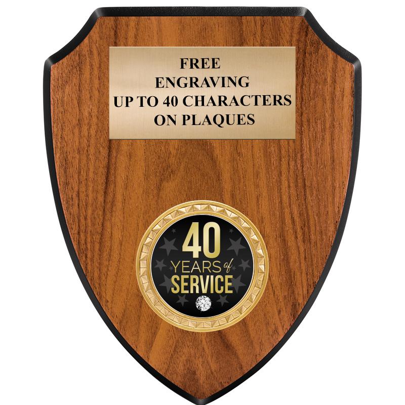 6"X7.5" WOOD SHIELD INSERT PLQ