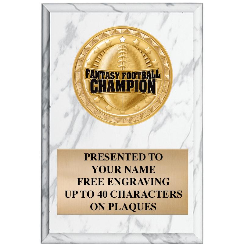 4" X 6" WHITE MBL INSERT PLQ